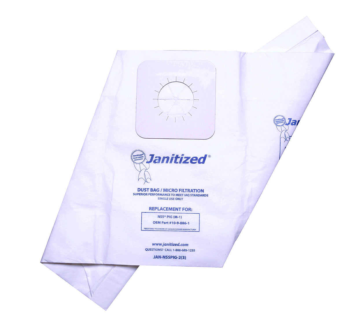 Janitized Vacuum Cleaner Bag, Blue