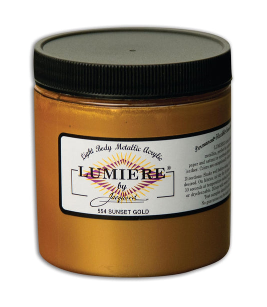 Jacquard Lumiere Paint - Sunset Gold 8 oz.