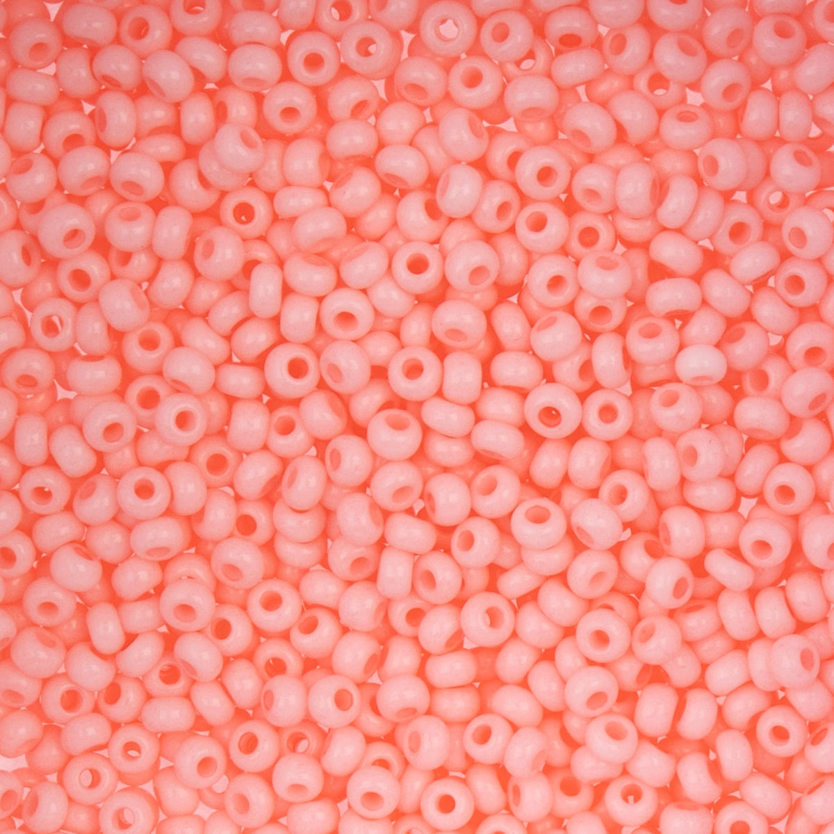 John Bead Craft Bead, 8/0 (3mm), Dyed Chalk Pink SOLGEL