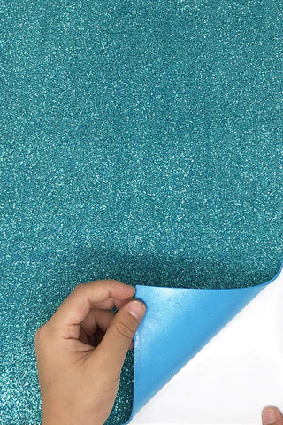 allgala Glitter, 8x12-Adhesive, Turquoise