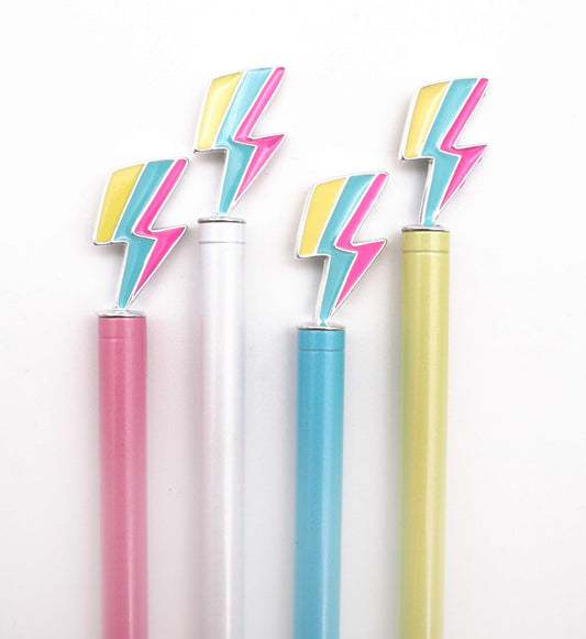 Snifty Enamel Charm Pen - Lightning Bolt - Set of 4