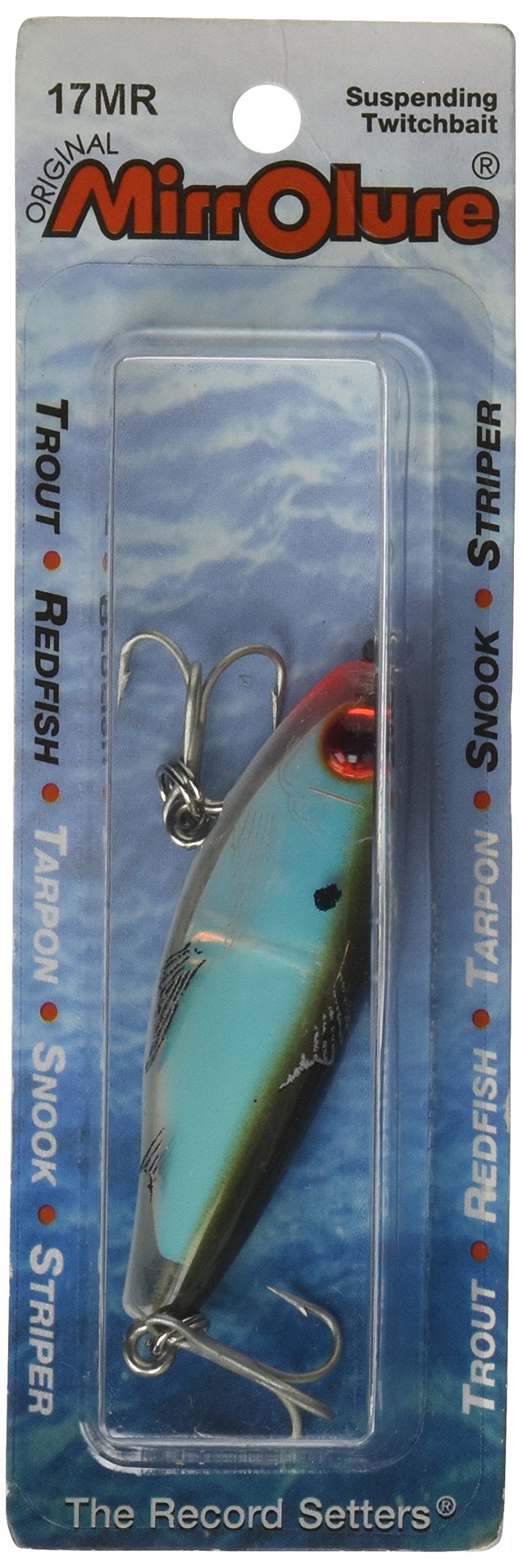 MirrOLure Fishing Hook, 2 5/8 inch 3/8 oz, Green Bk/White/Silve