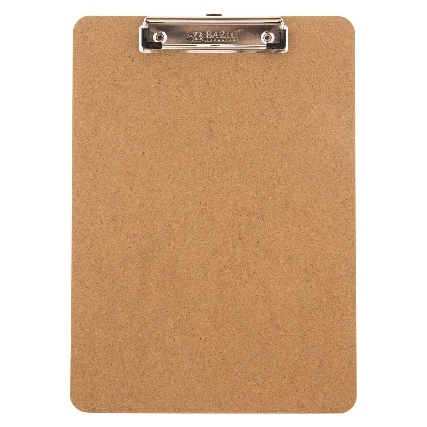 BAZIC Standard Size Hardboard Clipboard w/ Low Profile Clip for School, Home, or Office Supplies