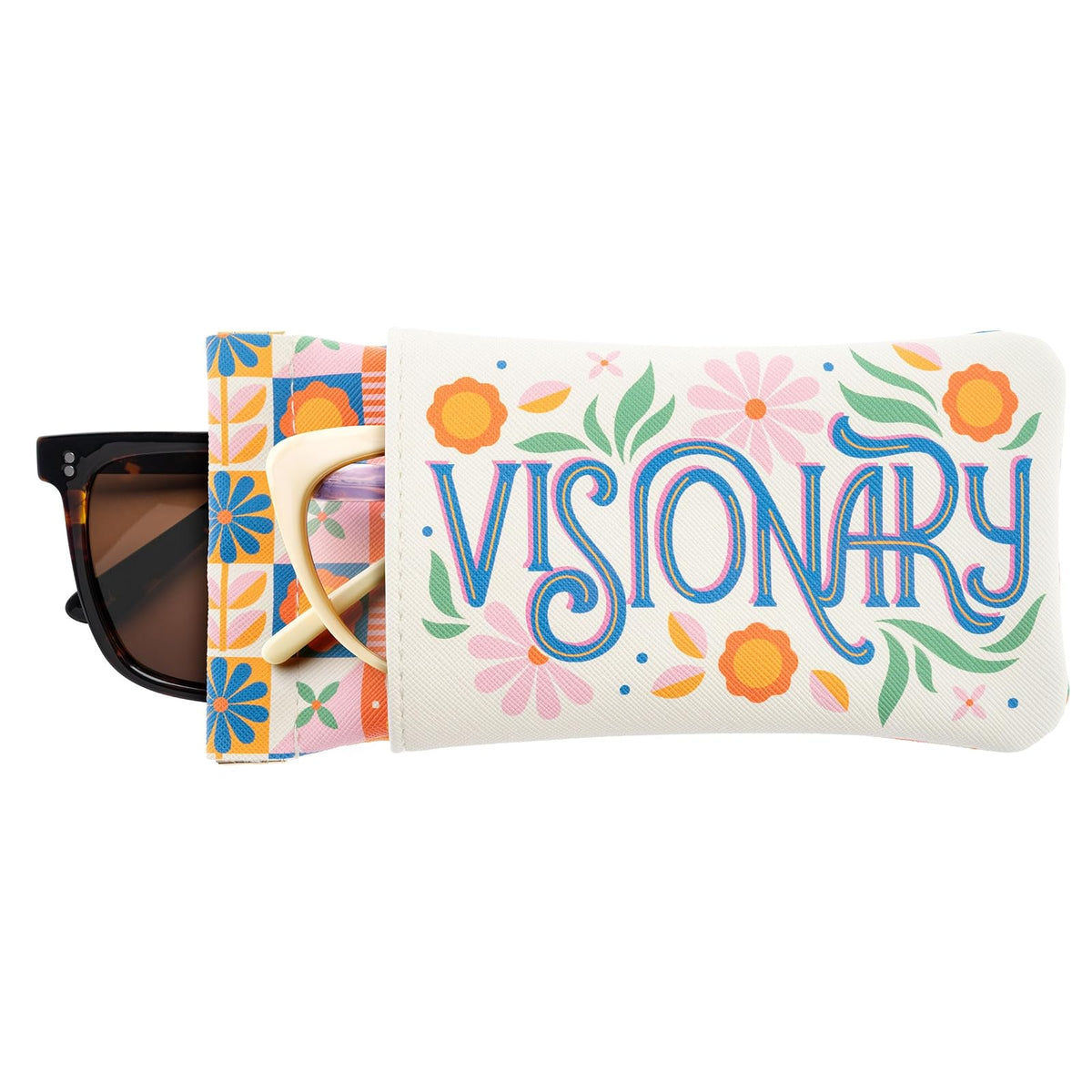Karma Eyeglass Case, Medium, White