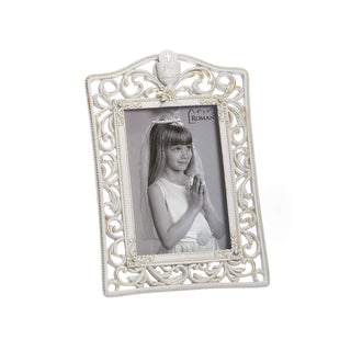 Roman Picture Frame, 4" x 6", White