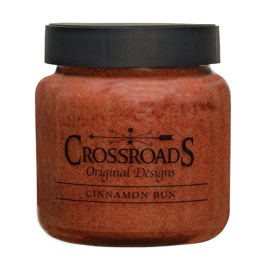 Crossroads Candle 16 Ounce Jar Candle - Cinnamon Bun