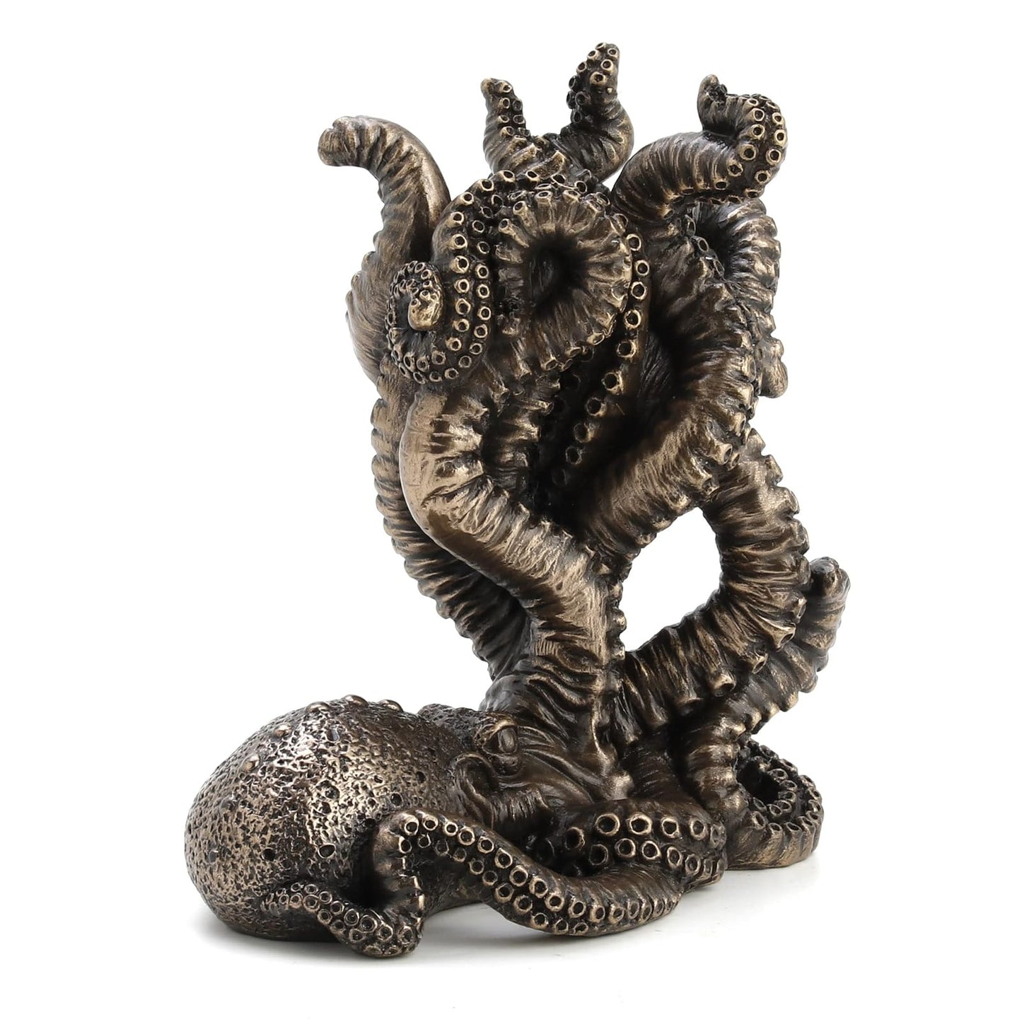 Unicorn Studio Veronese Design 5 3/8" Tall Corner Room Octopus Resin Statue Bronze Finish Single Shelf Bookend