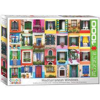 EuroGraphics (EURHR Mediterranean Windows 1000Piece Puzzle 1000Piece Jigsaw Puzzle (6000-5350)