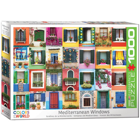 EuroGraphics (EURHR Mediterranean Windows 1000Piece Puzzle 1000Piece Jigsaw Puzzle (6000-5350)