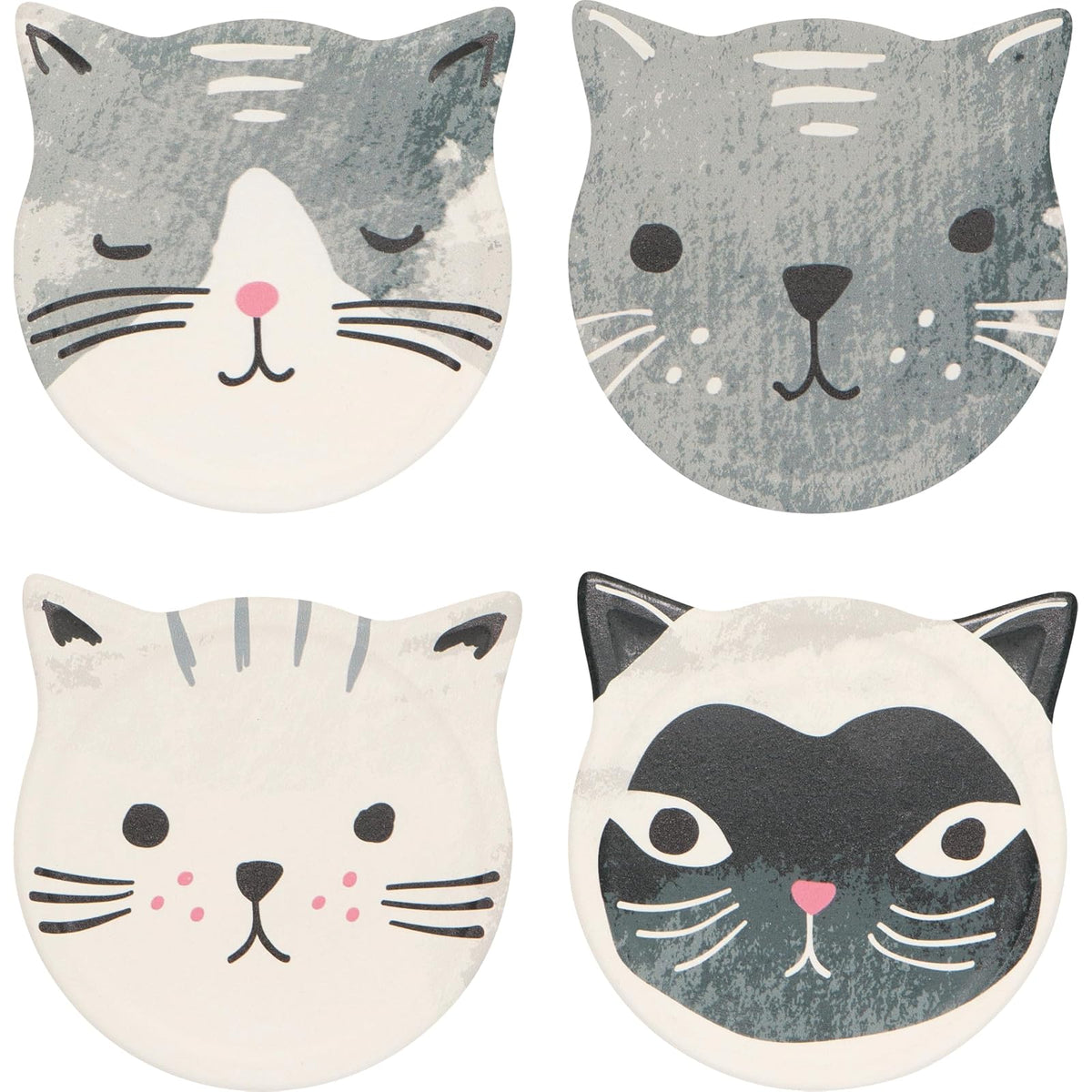 Danica Jubilee Drink Coaster, W4.25 x L4.5in, Cats Meow