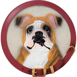 Spoontiques Sculpture, 9.63" diameter, Bulldog