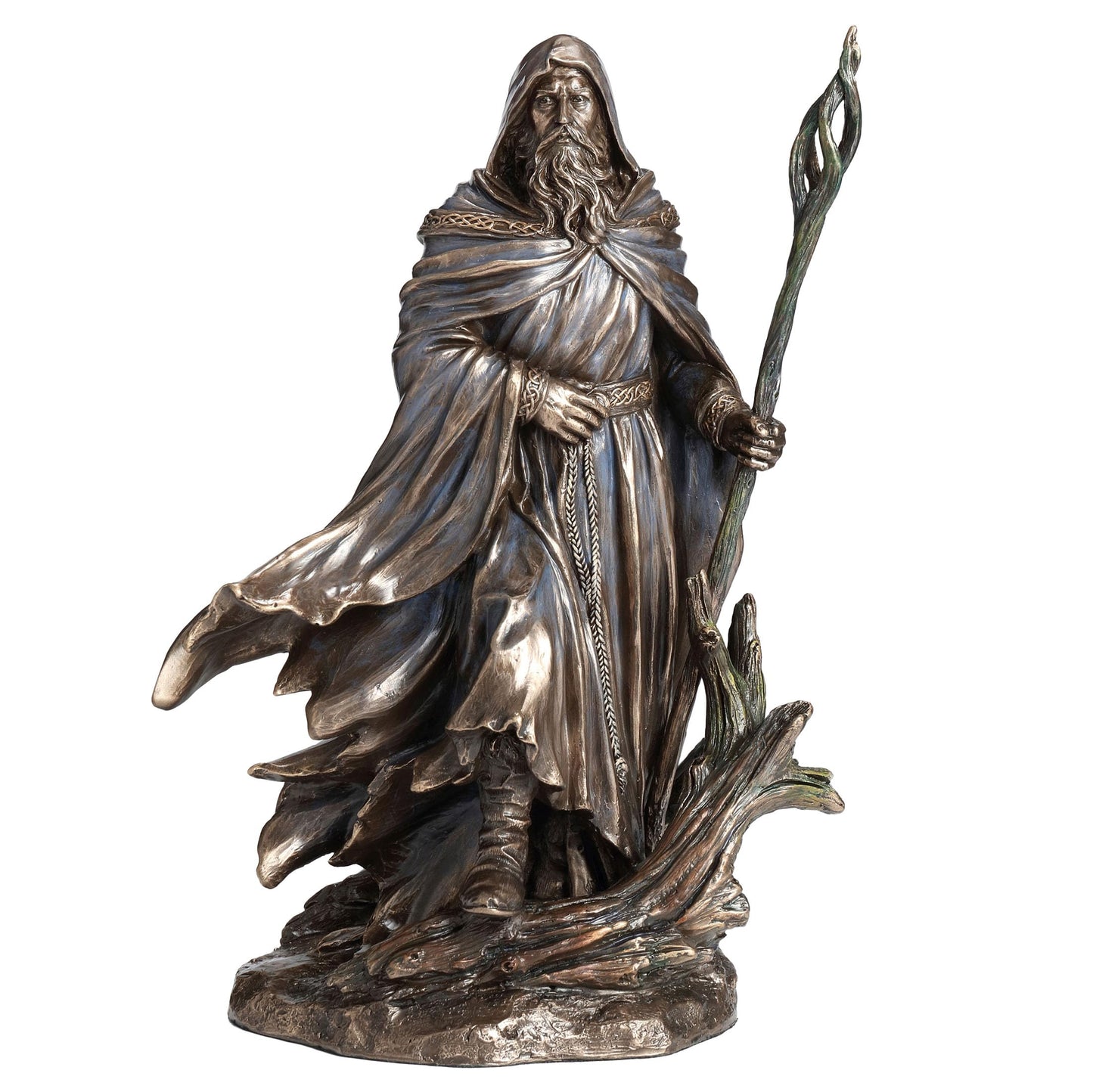 Veronese Design 11 3/8 Inch Tall Merlin by Monte Moore Cold Cast Resin Antique Bronze Sculpture