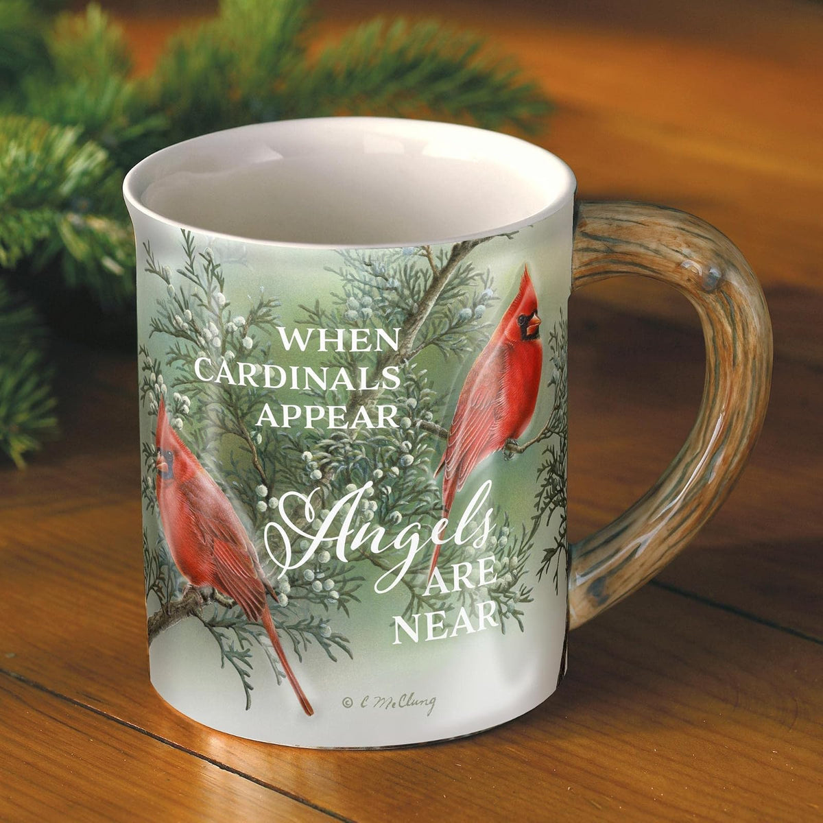 Wild Wings Drinking Cup, 16 Ounces, Angels are Near – Cardinals