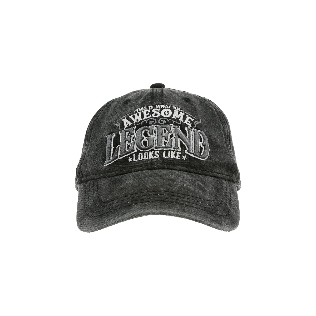 Pavilion Gift Company Hat, Gray & White, Awesome Legend - Adjustable Baseball Ca