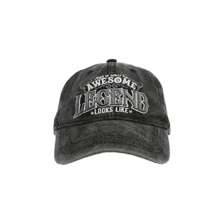 Pavilion Gift Company Hat, Gray & White, Awesome Legend - Adjustable Baseball Ca