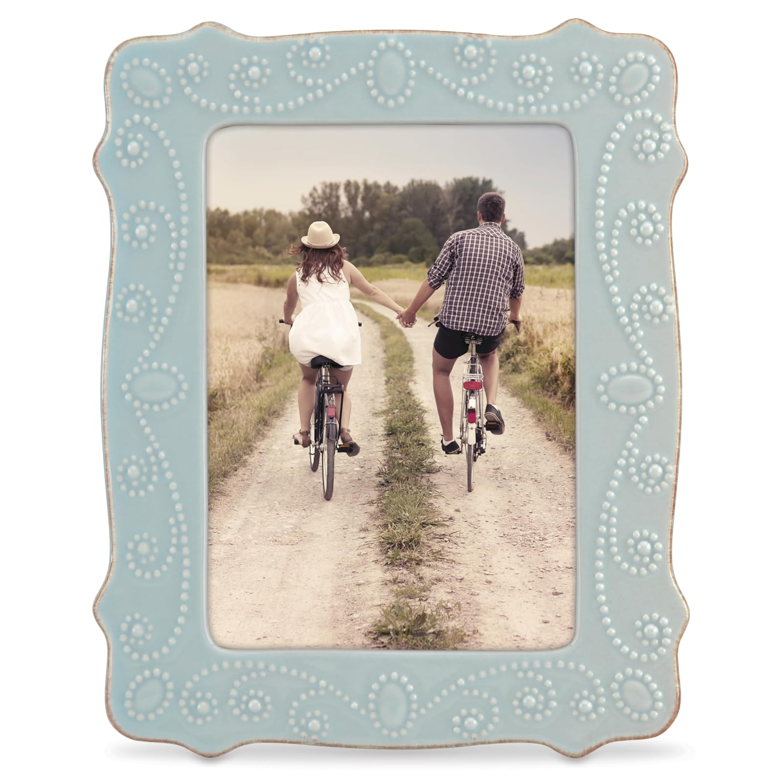 Lenox French Perle Ice Blue 5" X 7" Frame - 869601