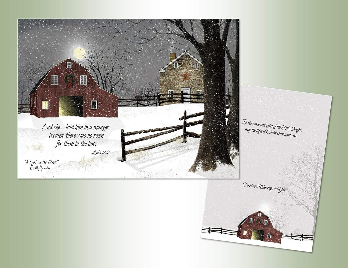 LPG Greetings A Light in the Stable Billy Jacobs Box of 16 Religious Cards