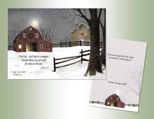 LPG Greetings A Light in the Stable Billy Jacobs Box of 16 Religious Cards