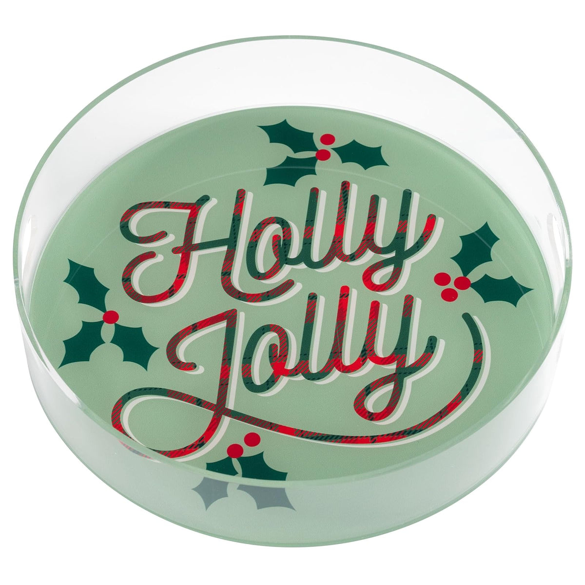 Karma Tray, 9", Holly Jolly