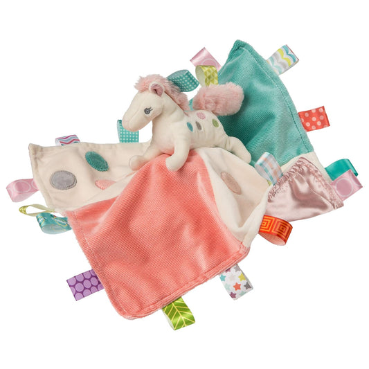 Mary Meyer Taggies Soothing Sensory Stuffed Animal Security Blanket, Painted Pony, 13 x 13-Inches