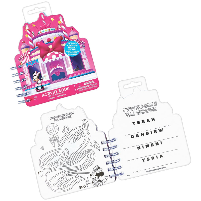 Paper Sticker Activity Book - 6.75&quot; x 5.4&quot;, 1 Count - Perfect for Kids Fun and Learning, Disney Minnie Mouse