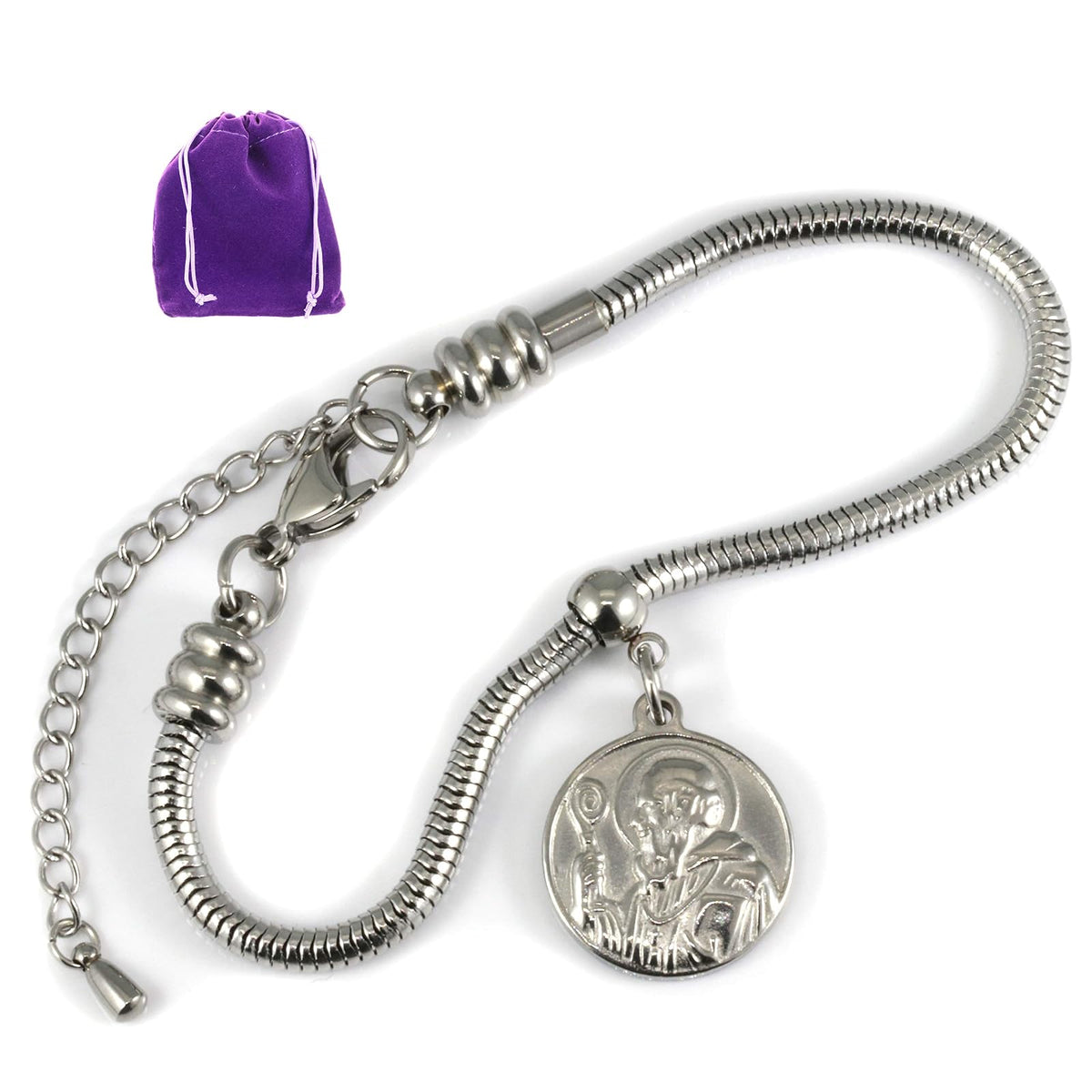 Dave The Bunny Bracelet, Medium, Silver