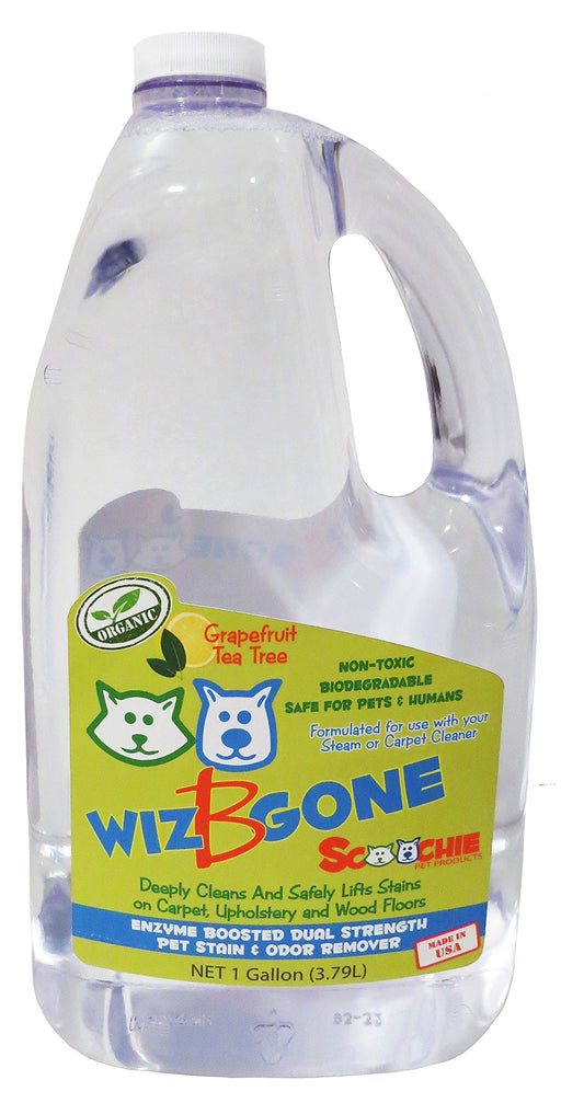 Pet Stain Odor Eliminator Dual Strength Professional 1LB Gallon- Enzyme Boosted Pet Odor & Stain Remover for Dog and Cats Urine - Made in USA by Scoochie Pet