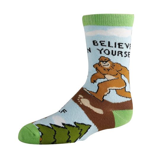 Oooh Yeah Socks Youth Kids Crazy Funny Novertly Crew Socks (Believe)