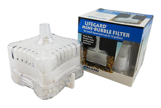 Lifegard Aquatics Mini-Bubble Filter for Small Aquariums up to 10 Gallon