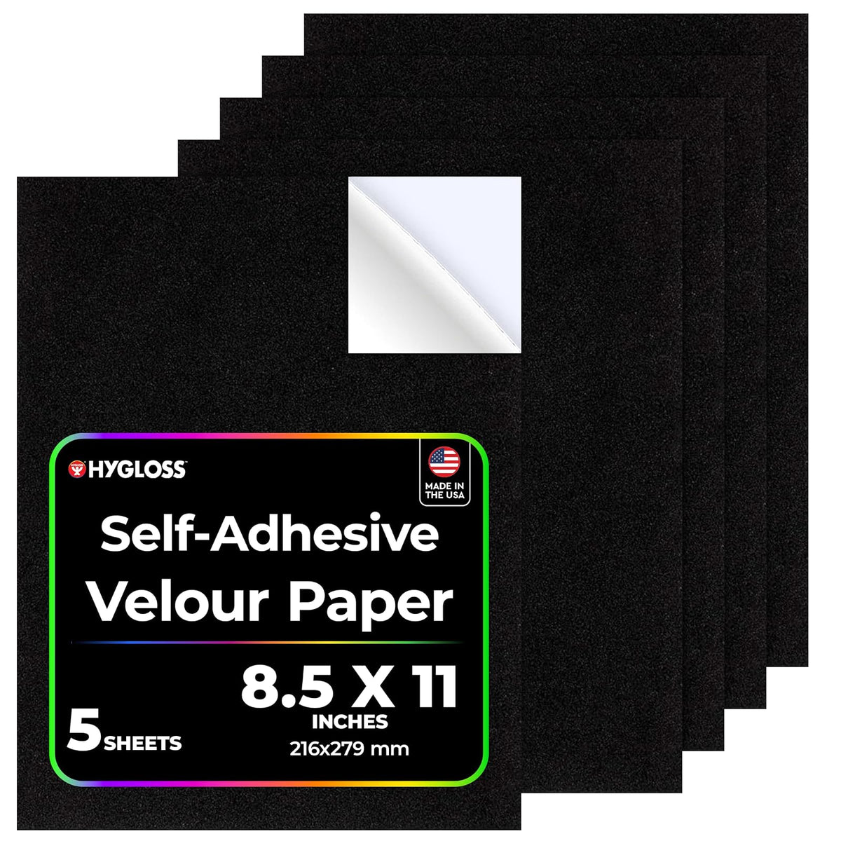 Hygloss Art Media Paper, 8.5 x 11 inches, Black