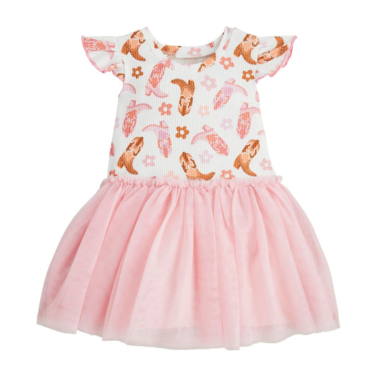Mud Pie Dress, Cowboy Print, Children's Cowboy Print Tutu Dress