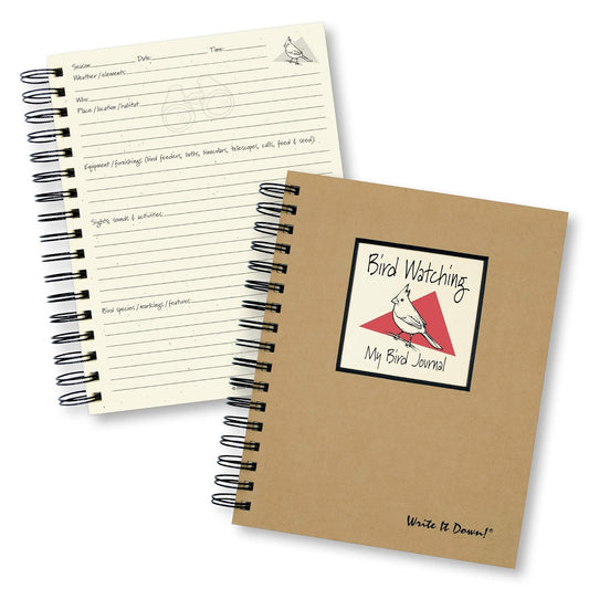 Journals Unlimited Bird Watching Prompt Journal/notebook Spiral Bound - Hard Cover and Eco Friendly