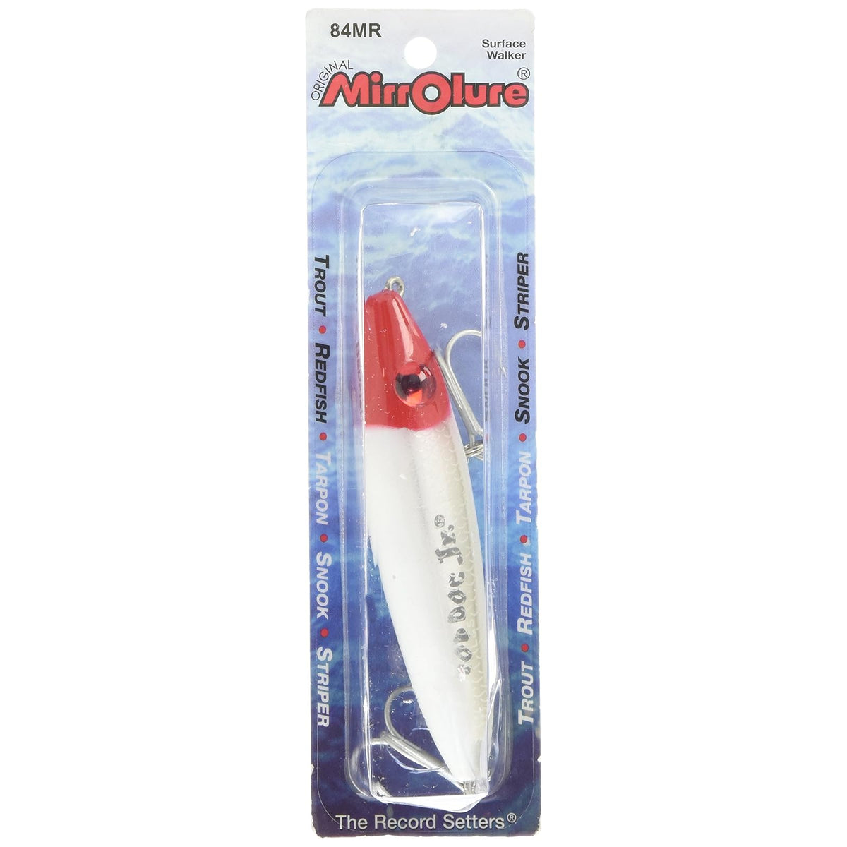 MirrOLure Fishing Hook, 4 Inch, Red Head White Silver