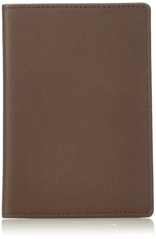 Royce Leather RFID Blocking Passport Travel Document Organizer in Leather, Brown, One Size