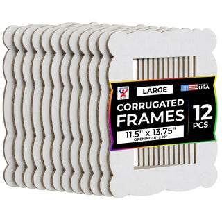 Hygloss Corrugated Cardboard Frames - 11-1/2 x 13-3/4, pkg of 12