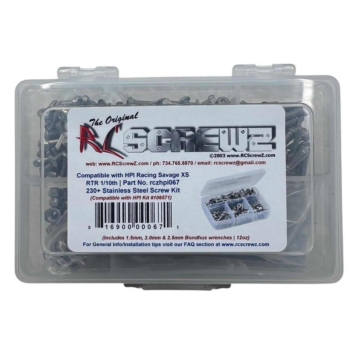 RC Screwz Screws, Small, Silver