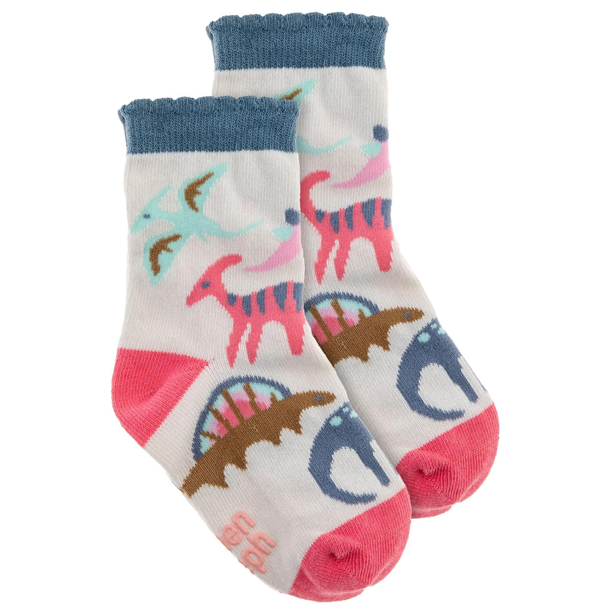 Stephen Joseph Socks, Pink Dino, Crew Socks