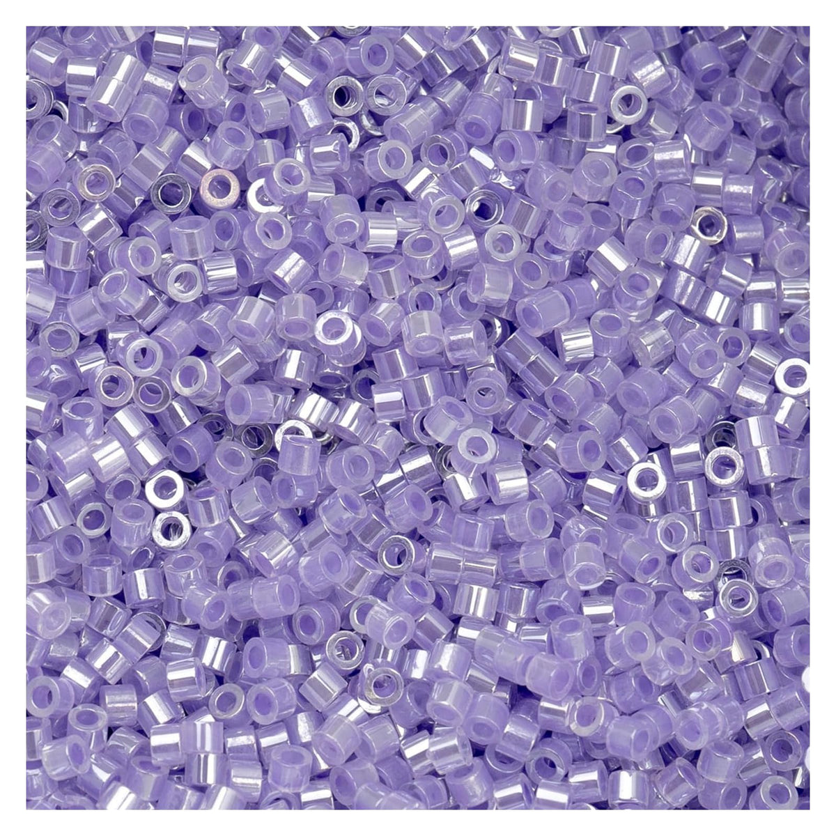 John Bead Craft Bead, Size 11, Crystal Purple Lined Ceylon