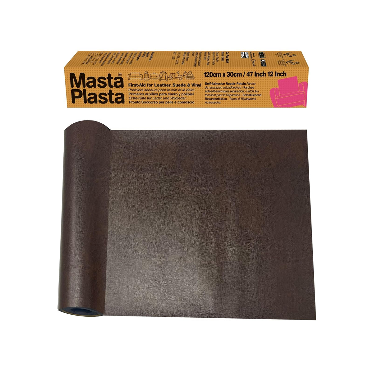 MASTAPLASTA Bonding Adhesives, 47.5in x 12in, C Mid-Brown Leather