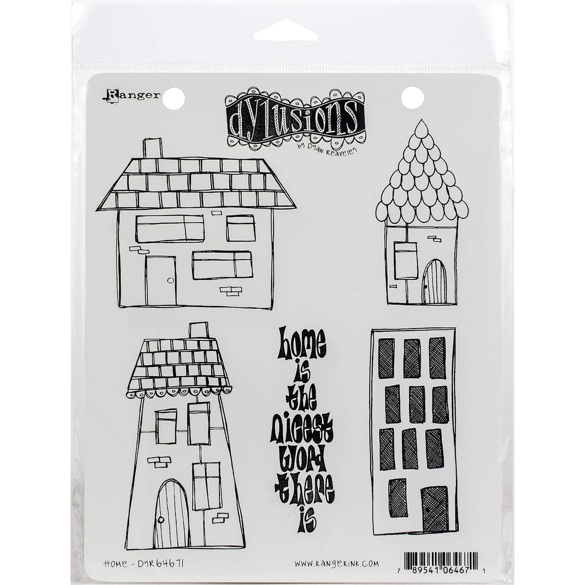 Ranger Rubber Stamp, 7 x 8.5 inches, Home