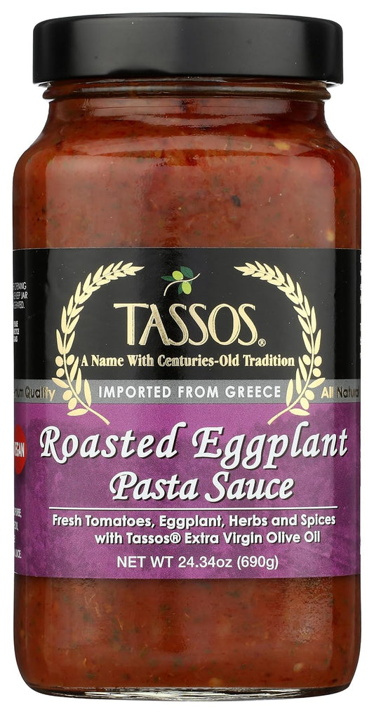Tassos, Pasta Sauce Roasted Eggplant, 24.34 Ounce
