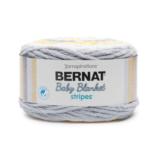 Spinrite Yarns (CA) Bernat Baby Blanket Stripes, 10.5 oz, 100% Polyester, Sunshine