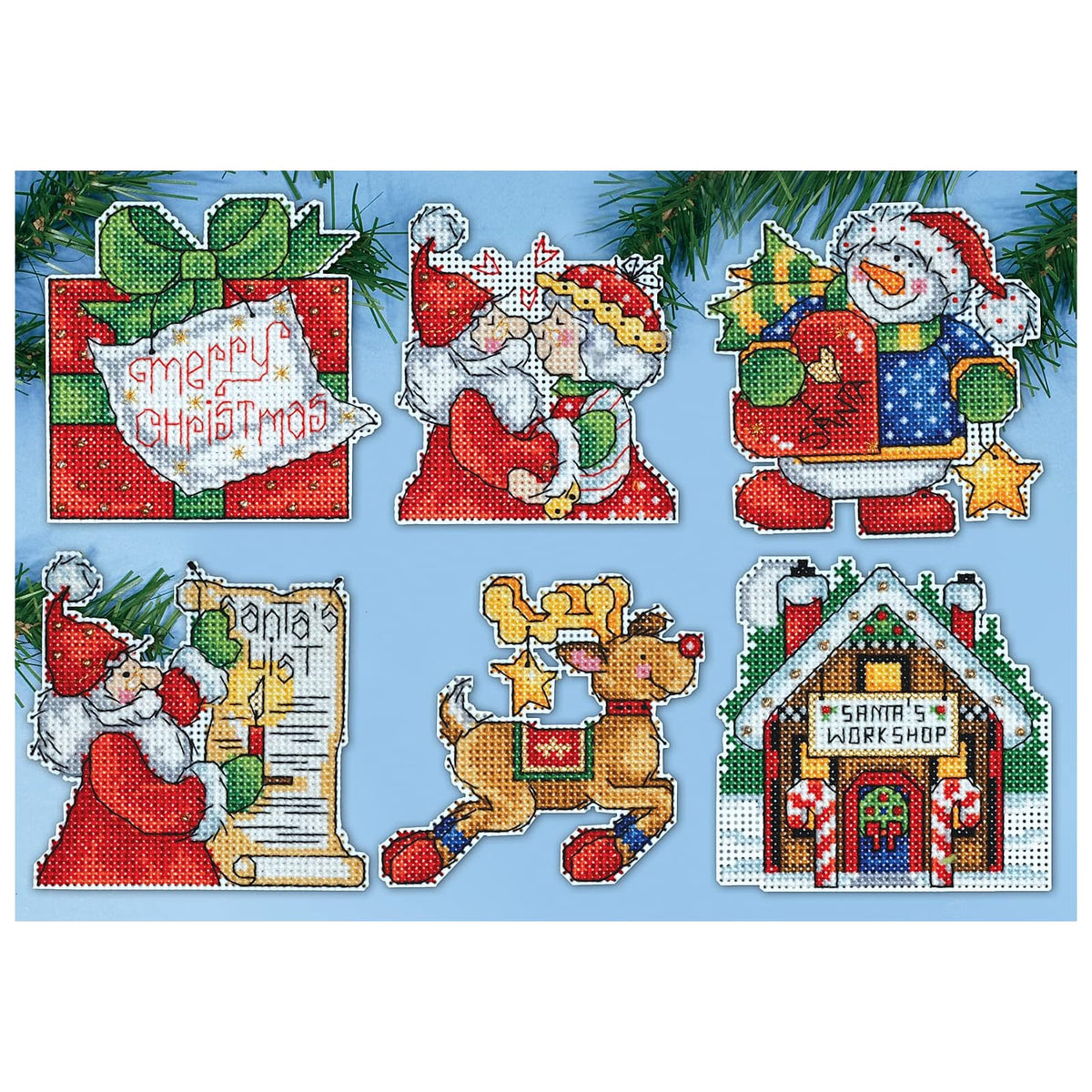 Design Works Crafts Art Craft Kit, 3" x 4", 3"x4" 14 Count Set of 6