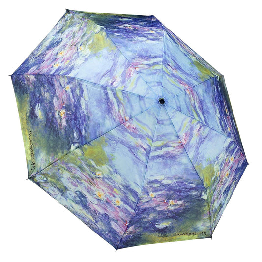 Galleria Enterprises Water Lilies Folding Umbrella Blue