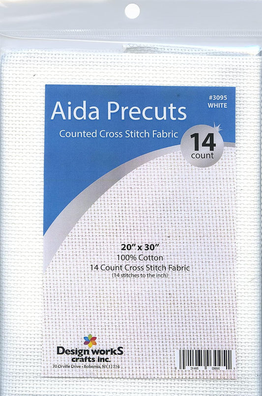Design Works Crafts Aida Fabric, White