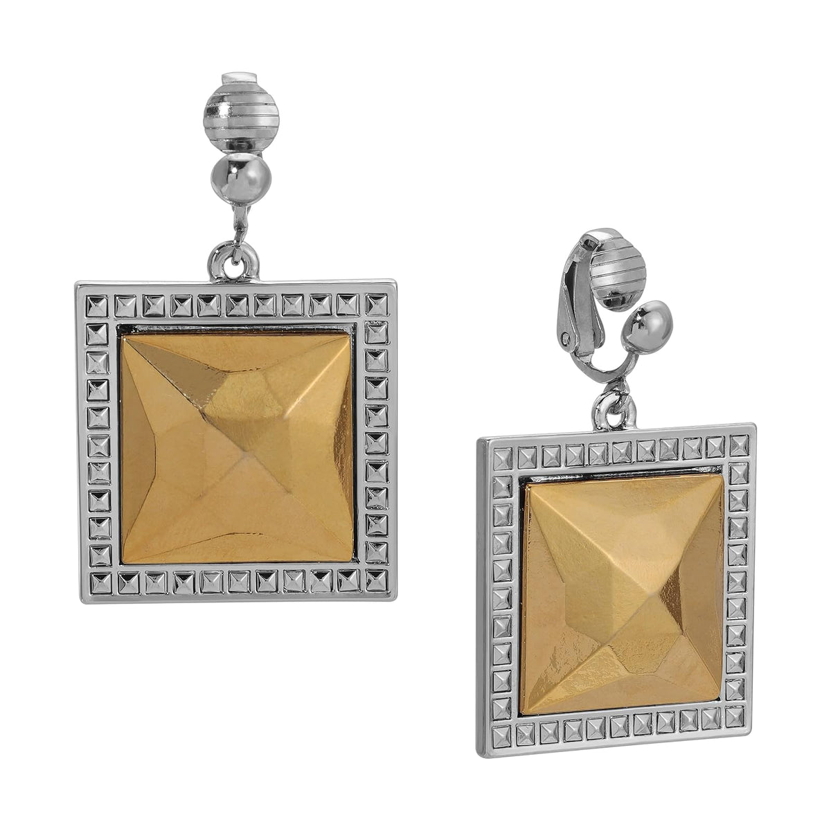 1928 Jewelry Company Earring, 1.5" L x 1" W, Gold