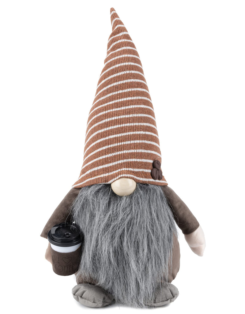 Rae Dunn Kitchen Gnome - Home Decor Decorations - Scandinavian/Swedish/Nordic Tomte Nisse Plush Figurine - 19" Elf with Beard Ornament for Shelf, Table, Desk Décor