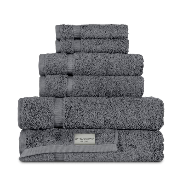 Towels Beyond Towel, 6-Piece Towel Set, Dark Grey