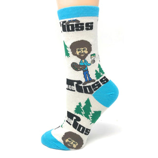 Oooh Yeah Socks Women's Novelty Crew Socks, Oooh Yeah Exclusive Funny Socks for Bob Ross, Crazy Silly Socks