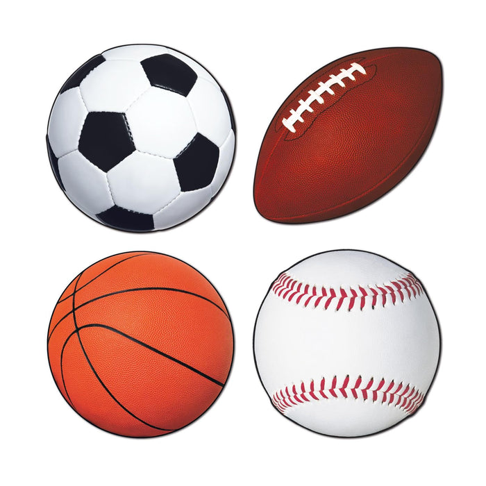 Beistle Decorative Cutout, Multicolored, Sports Cutouts